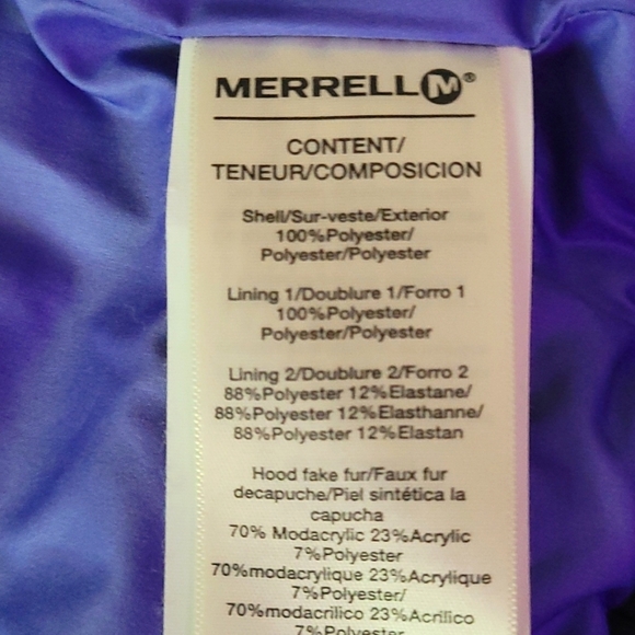 ❄️MERRELL FEATHERLESS VEST WITH FAUX FUR HOOD, SZ SMALL - Picture 11 of 12